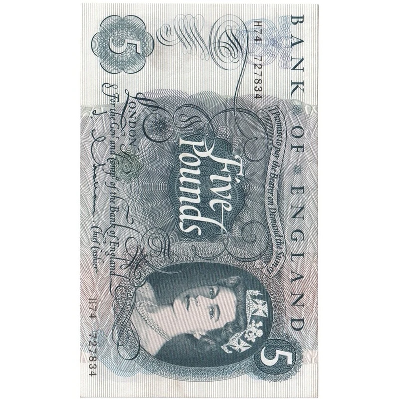 British £5 · Queen Elizabeth II banknote artwork