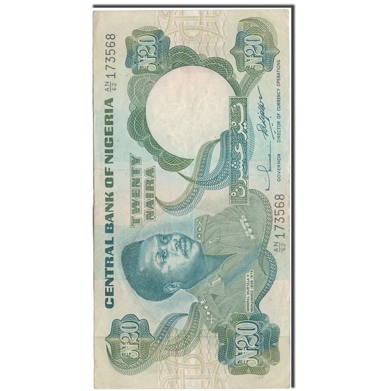 Nigerian ₦20 · Murtala Muhammed banknote artwork